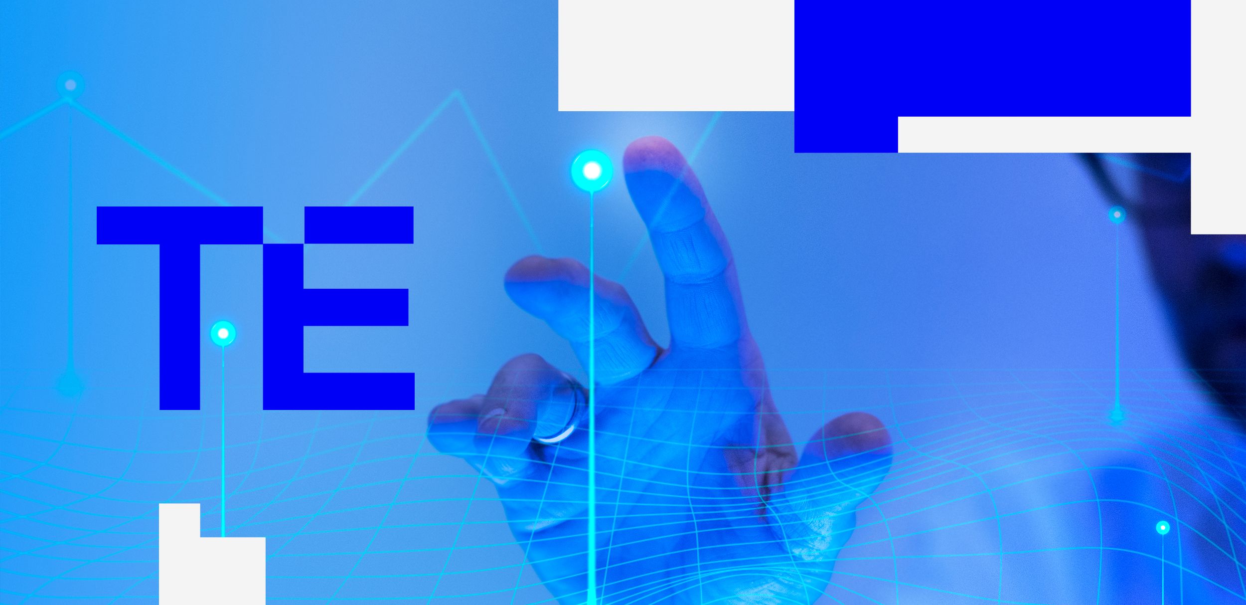 Mano che interagisce con un'interfaccia digitale